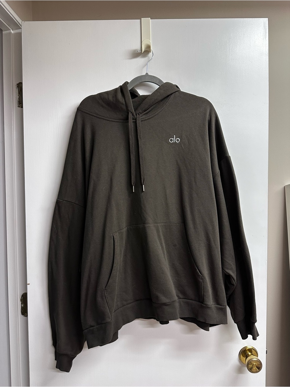 ALO Yoga Oversized Dark Olive Pullover Hoodie